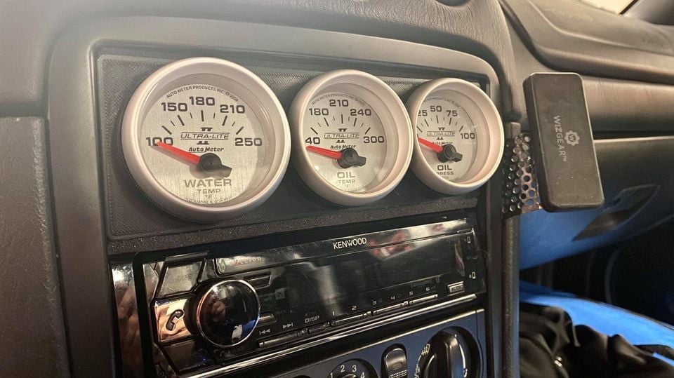 Single Din Triple Gauge Holder For Miata NA/Nb